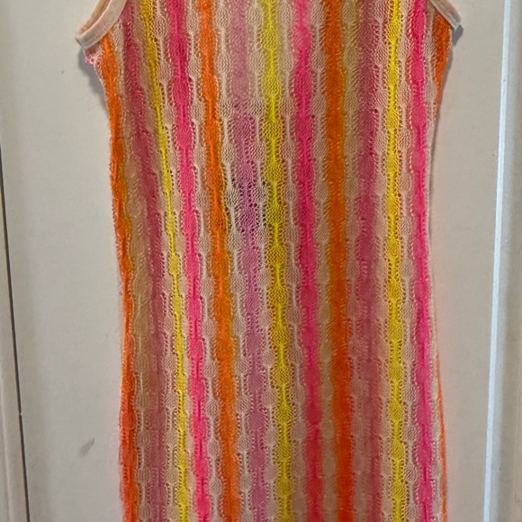 NWT Miken Women's Open Knit Sleeveless Coverup Dress Small - Picture 2 of 3